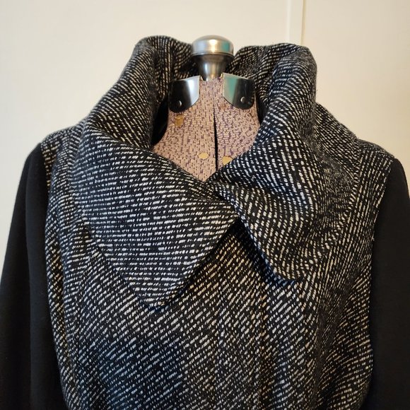 Nicole by Nicole Miller Poly Acrylic Rayon Cotton & Wool Blend Belted Peacoat - Picture 2 of 12